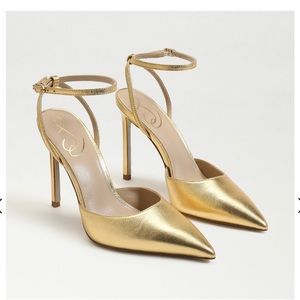 NWT Sam Edelman gold heels